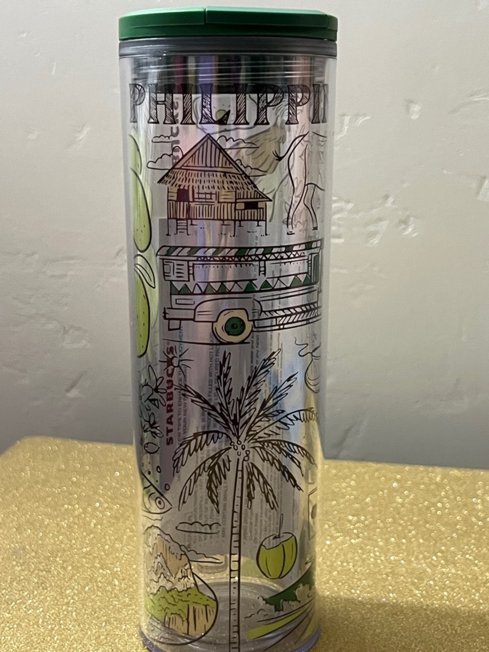 New Starbucks Philippines Collectible Been There Clear Plastic Travel Tumbler